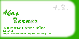 akos werner business card